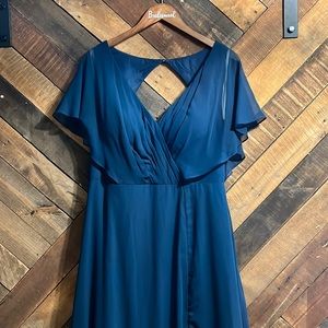 Navy blue bridesmaids dress